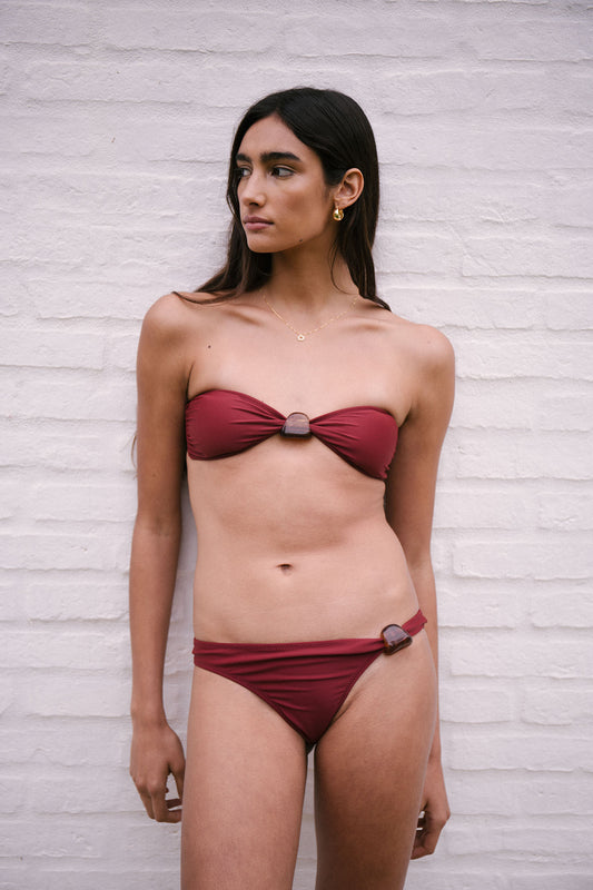 CONJUNTO TOP LONIA & BOTTOM ARLO / BORDEAUX
