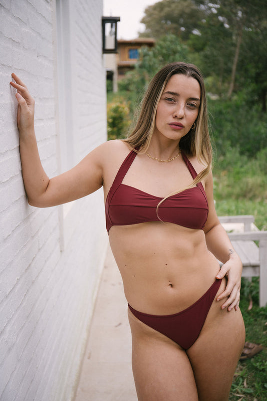 CONJUNTO TOP PEGGY & BOTTOM MIMI / BORDEAUX