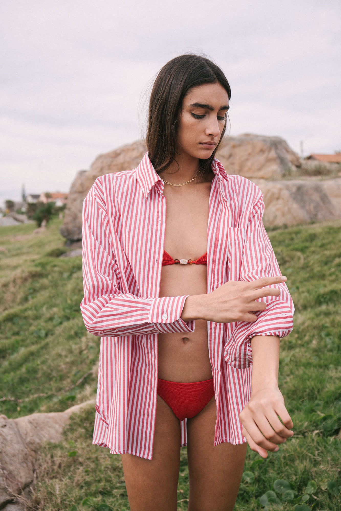 CAMISA OSLA A RAYAS DE ALGODÓN